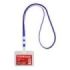 ErichKrause Funda para Tarjeta con Colgante - Orientacion Horizontal - Polipropileno - Incluye Colgante Azul - Formato 54x85mm -