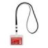 ErichKrause Funda para Tarjeta con Colgante - Orientacion Horizontal - Polipropileno - Incluye Colgante Negro - Formato 54x85mm