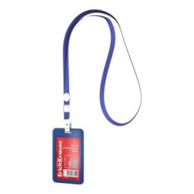ErichKrause Funda para Tarjeta con Colgante - Orientacion Vertical - Plastico Abc - Incluye Colgante - Formato 54x85mm - Color A