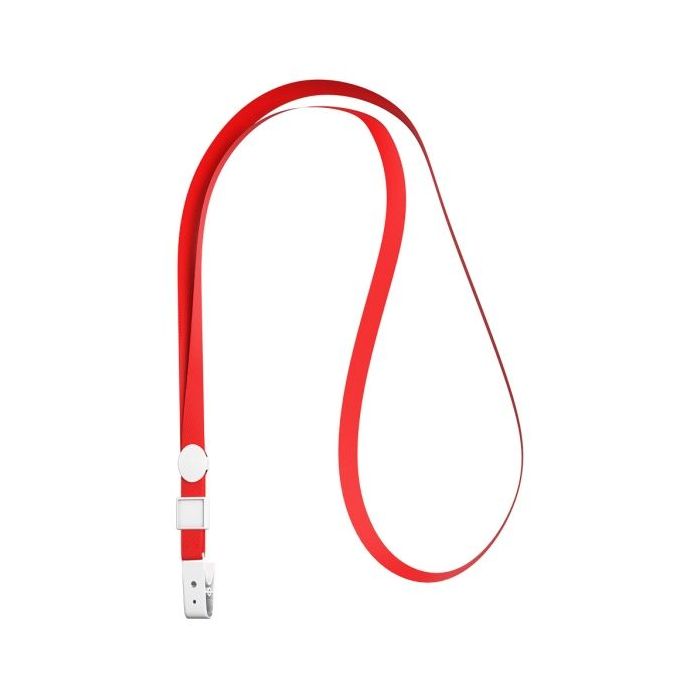 ErichKrause Colgante para Funda de Tarjeta - Cordon de Poliester - 10mm de Ancho - 38cm de Largo - Color Rojo