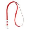 ErichKrause Colgante para Funda de Tarjeta - Cordon de Poliester - 10mm de Ancho - 38cm de Largo - Color Rojo