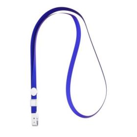 ErichKrause Colgante para Funda de Tarjeta - Cordon de Poliester - 10mm de Ancho - 38cm de Largo - Color Azul