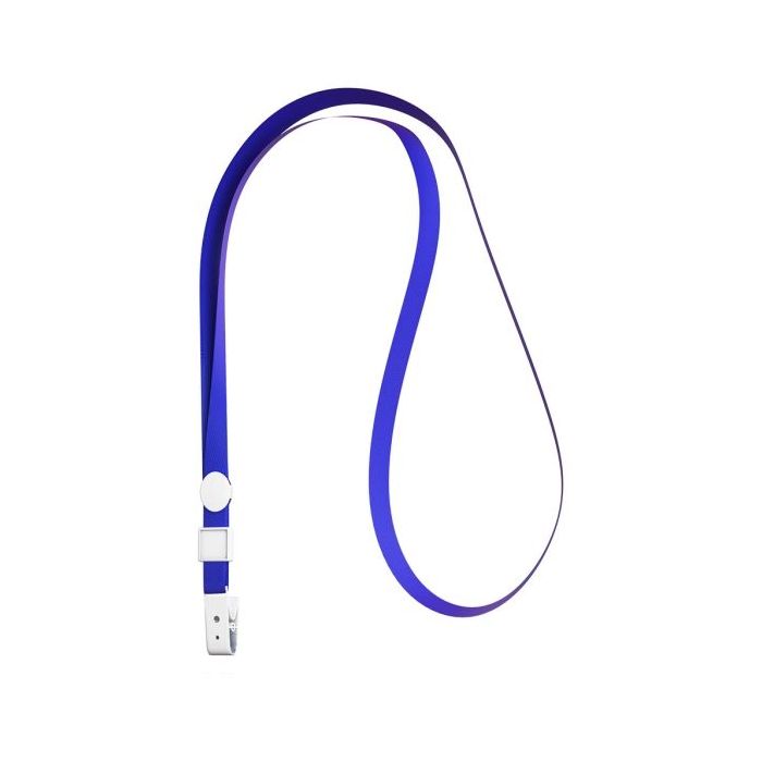 ErichKrause Colgante para Funda de Tarjeta - Cordon de Poliester - 10mm de Ancho - 38cm de Largo - Color Azul