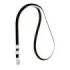 ErichKrause Colgante para Funda de Tarjeta - Cordon de Poliester - 10mm de Ancho - 38cm de Largo - Color Negro