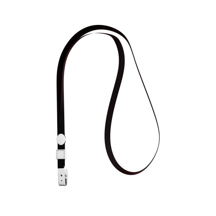ErichKrause Colgante para Funda de Tarjeta - Cordon de Poliester - 10mm de Ancho - 38cm de Largo - Color Negro