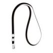 ErichKrause Colgante para Funda de Tarjeta - Cordon de Poliester - 10mm de Ancho - 38cm de Largo - Color Negro