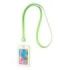 ErichKrause Neon Funda para Tarjeta con Colgante - Orientacion Vertical - Silicona - Incluye Colgante - Formato 54x85mm - Color