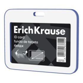 ErichKrause booklet Funda para Tarjeta - Orientacion Horizontal - Polipropileno - Formato 54x85mm - Color Azul/Blanco