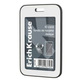 ErichKrause Funda para Tarjeta - Orientacion Vertical - Polipropileno - Formato 54x85mm - Color Negro/Blanco