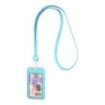ErichKrause Pastel Funda para Tarjeta con Colgante - Orientacion Vertical - Silicona - Incluye Colgante de 12mm - Formato 54x85m