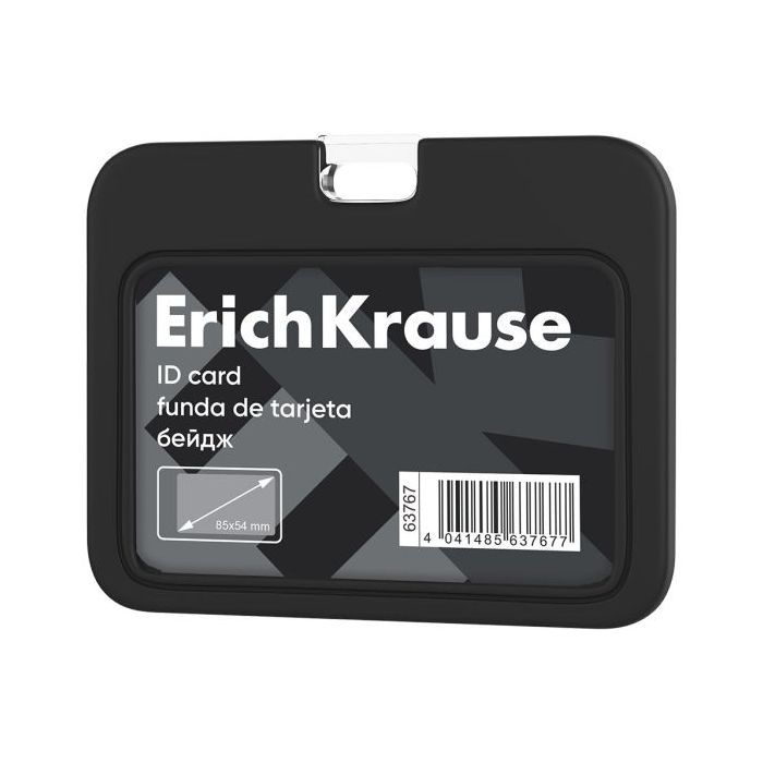 ErichKrause Funda para Tarjeta - Orientacion Horizontal - Silicona - Formato 54x85mm - Color Negro