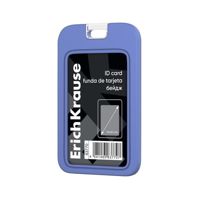 ErichKrause Funda para Tarjeta - Orientacion Vertical - Silicona - Formato 54x85mm - Color Azul