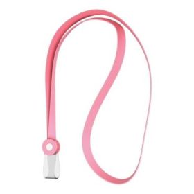 ErichKrause Colgante para Funda de Tarjeta - Silicona - 12mm de Ancho - 40cm de Largo - Color Rosa