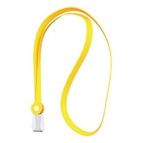 ErichKrause Colgante para Funda de Tarjeta - Silicona - 12mm de Ancho - 40cm de Largo - Color Amarillo