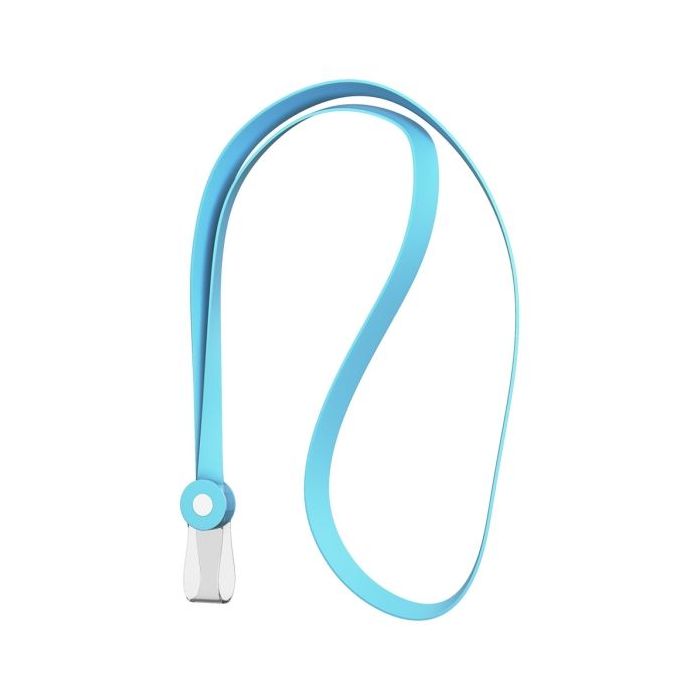 ErichKrause Colgante para Funda de Tarjeta - Silicona - 12mm de Ancho - 40cm de Largo - Color Azul Claro