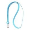 ErichKrause Colgante para Funda de Tarjeta - Silicona - 12mm de Ancho - 40cm de Largo - Color Azul Claro