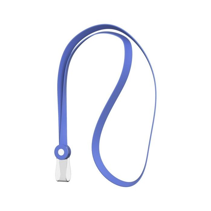 ErichKrause Colgante para Funda de Tarjeta - Silicona - 12mm de Ancho - 40cm de Largo - Color Azul