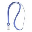 ErichKrause Colgante para Funda de Tarjeta - Silicona - 12mm de Ancho - 40cm de Largo - Color Azul