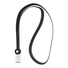ErichKrause Colgante para Funda de Tarjeta - Silicona - 12mm de Ancho - 40cm de Largo - Color Negro