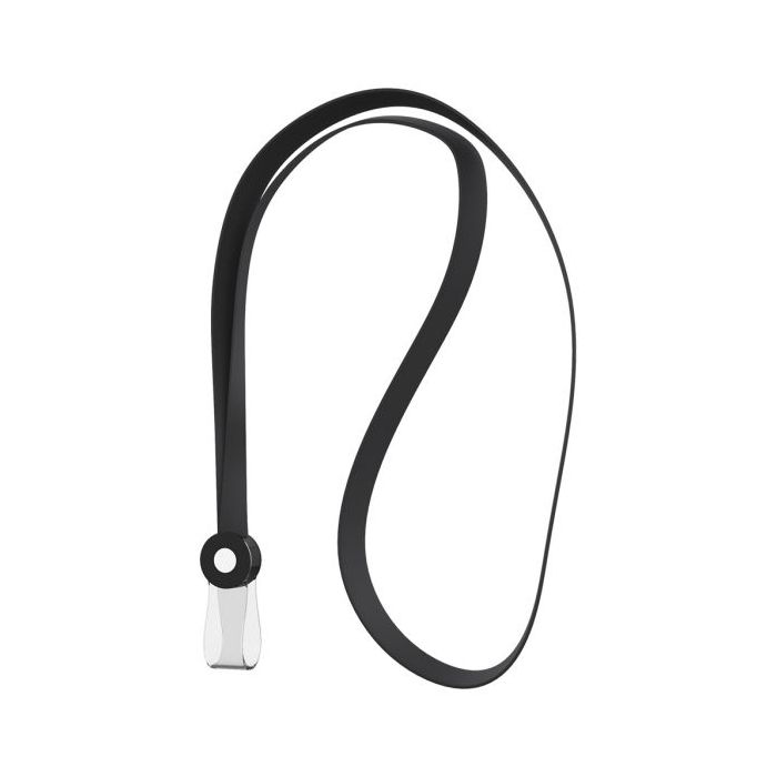 ErichKrause Colgante para Funda de Tarjeta - Silicona - 12mm de Ancho - 40cm de Largo - Color Negro