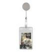 ErichKrause Big City Cats Funda para Tarjeta - Orientacion Vertical - Llavero Retractil - PVC Transparente - Formato 62x91mm - C