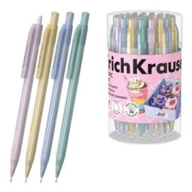 ErichKrause Tropic Milky Portaminas - Mina HB de 0.5mm - Goma de Borrar Integrada - Ergonomico - Colores Surtidos