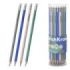 ErichKrause Navy Lapiz de Grafito con Goma de Borrar - Mina HB - Cuerpo Redondo - Colores Surtidos