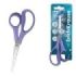 ErichKrause JOY Ergo Aquamarine Tijeras de 14cm - Mangos de Plastico Resistente a Golpes - Regla de 5cm en la Hoja - Ergonomicas