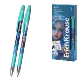 ErichKrause R-301 Magic Gel Stick Aquamarine Boligrafo Borrable - Modelos Surtidos - Trazo 0.4mm - Tinta de Gel - Resistente al