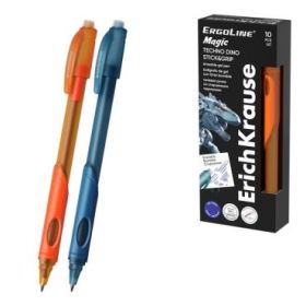 ErichKrause ErgoLine Magic Stick and Grip Techno Dino Boligrafo Borrable - Modelos Surtidos - Trazo 0.4mm - Tinta de Gel - Resis