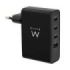 Ewent EW1330 Cargador GaN Universal de Pared 100W Ultrarapido - 3x USB-C PD 3.0 y 1x USB-A QC 3.0 - Color Negro