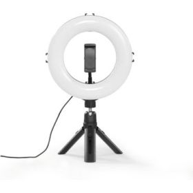Hama SpotLight Smart 80 II Aro de Luz LED para Smartphones - Diametro 21cm - Temperatura de Color Ajustable