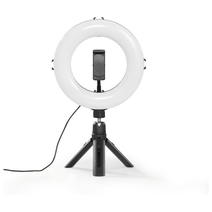 Hama SpotLight Smart 80 II Aro de Luz LED para Smartphones - Diametro 21cm - Temperatura de Color Ajustable