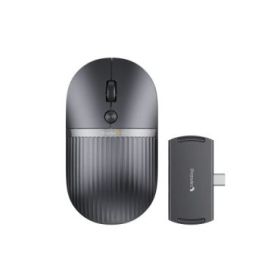 ProtoArc Hubmouse Raton Inalambrico con Hub USB - Bluetooth - 2400dpi - Hub 1x USB-C, 1x USB-A, 1x HDMI - Color Negro