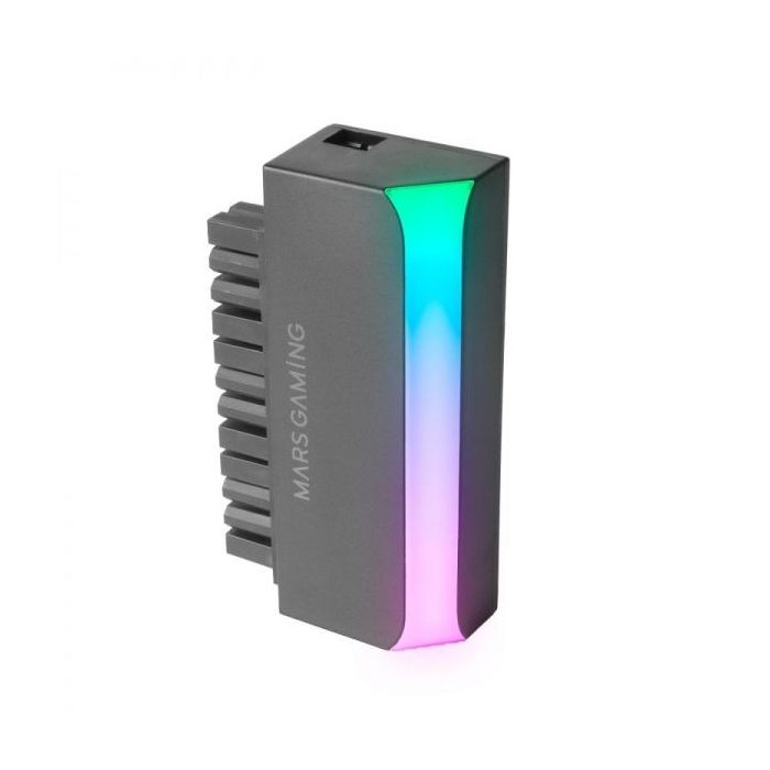Mars Gaming MCA-L24 Adaptador ATX - Gestion de Cables Optimizada - Iluminacion ARGB Personalizable - Instalacion Plug - Play - C