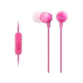 Sony MDR-EX15AP Auiculares con Microfono In‑Ear con Cable - Iman de Neodimio - Conexion Jack 3,5mm - Cable 1,2m - Color Rosa