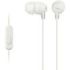 Sony MDR-EX15AP Auiculares con Microfono In‑Ear con Cable - Iman de Neodimio - Conexion Jack 3,5mm - Cable 1,2m - Color Blanco
