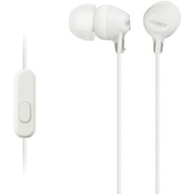Sony MDR-EX15AP Auiculares con Microfono In‑Ear con Cable - Iman de Neodimio - Conexion Jack 3,5mm - Cable 1,2m - Color Blanco