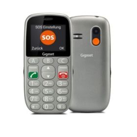 Gigaset GL390 Telefono Movil Para Mayores Pantalla 2.2  - Camara 0.3MP - Base de Carga - Color Gris