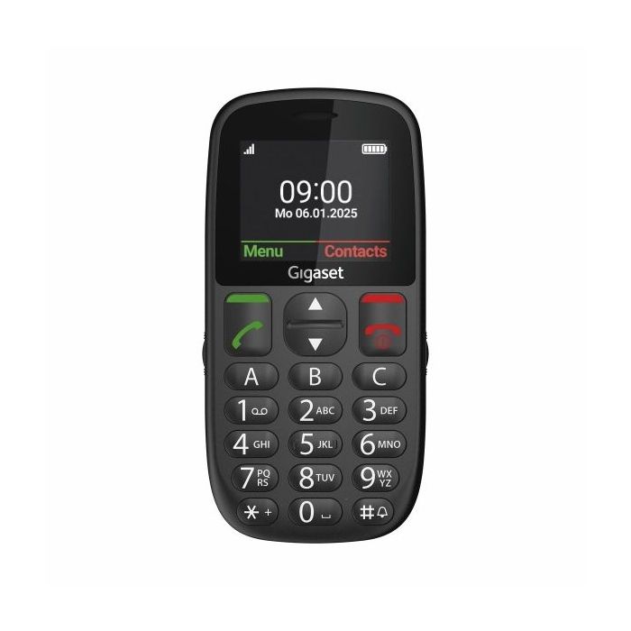 Gigaset GL395 Telefono Movil para Mayores Pantalla 2.2  - IP44 - Base de Carga - Color Negro