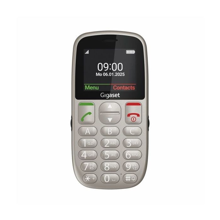 Gigaset GL395 Telefono Movil para Mayores Pantalla 2.2  - IP44 - Base de Carga - Color Gris