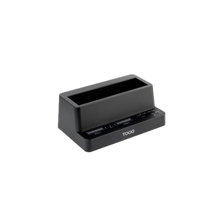 Tooq TQDS-502B Dock Doble Bahia M.2 NVMe PCIe + Bahia 2.5  y 3.5  - USB-C 3.2 Gen2 - Color Negro