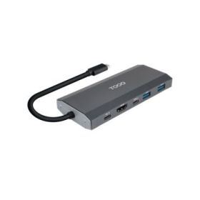 Tooq TQE-2241G Caja Externa M.2 NVME PCIe USB3.1 Gen2 Aluminio - Color Gris + Dock 6 en 1 - 1xHDMI 2.0 4K@60Hz, 2xUSB-A 3.0, 1xU