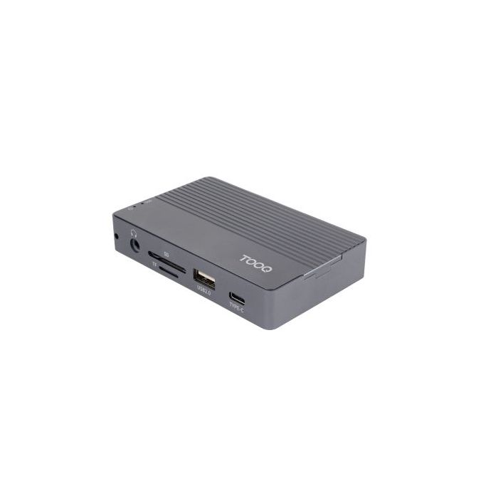 Tooq TQE-2242G Caja Externa M.2 NVME PCIe USB3.1 Gen2 Aluminio - Color Gris + Dock 10 en 1 - 1xHDMI 2.0 4K@60Hz, 1xRJ45, 1xSD, 1
