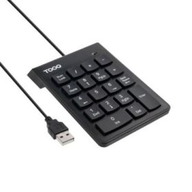 Tooq TQK-2001-B Teclado Numerico - Cable USB-A de 1.3m - Color Negro