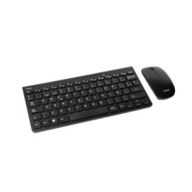 Tooq TQKMW-3101-B Pack de Teclado Inalambrico Compacto - Disposicion QWERTY ES + Raton Inalambrico 1600dpi - Slim - 4 Botones -