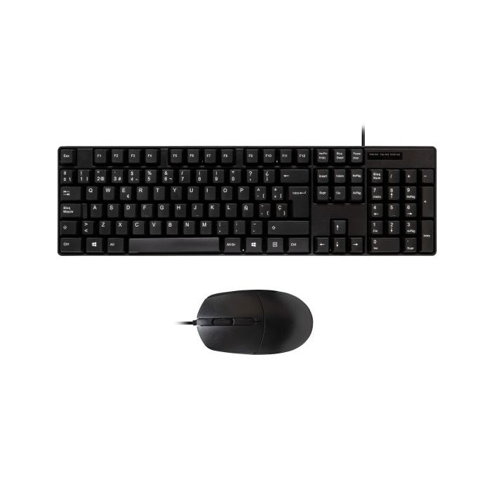Unykach UK50545 Pack de Teclado + Raton 1200dpi OEM - 3 Botones - Uso Ambidiestro - Color Negro