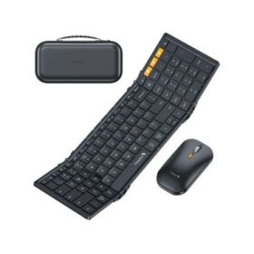 ProtoArc XKM01 Combo Teclado Portatil Plegable en Triptico + Raton - Bluetooth - Teclado Numerico - Conexion de hasta 3 Disposit