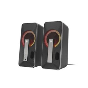 Genesis Hellium 100BT Altavoces 2.0 10W - USB - Bluetooth / Minijack - RGB -  Color Negro