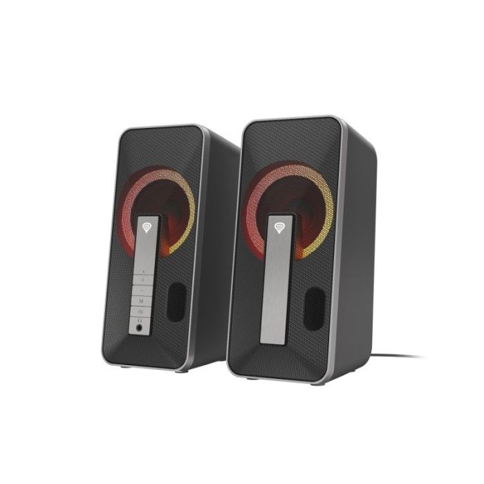 Genesis Hellium 100BT Altavoces 2.0 10W - USB - Bluetooth / Minijack - RGB -  Color Negro
